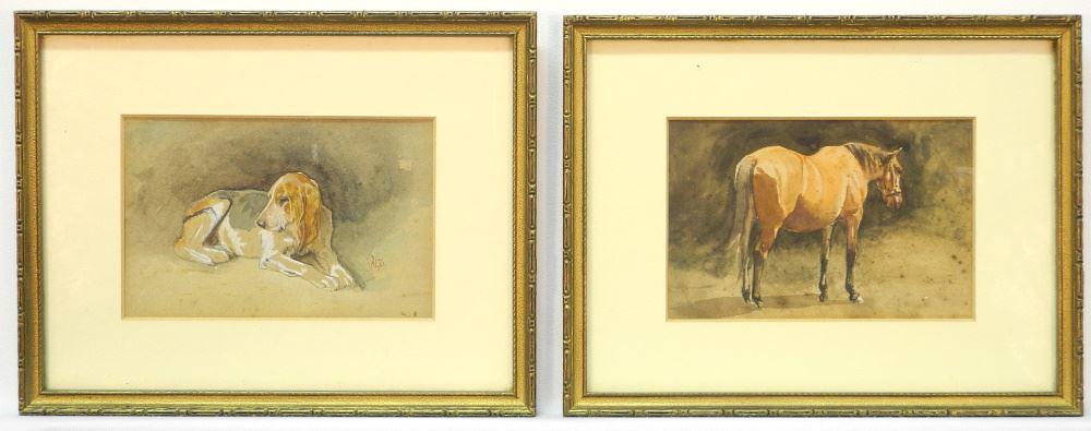 Pair of Watercolours monogr. ALTO (Arthur Louis (1 of 9)