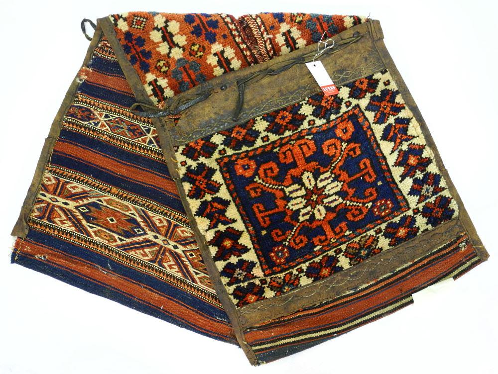 Antique Turkish Donkey Saddle Bag, approximately 3'9" x (1 of 3)