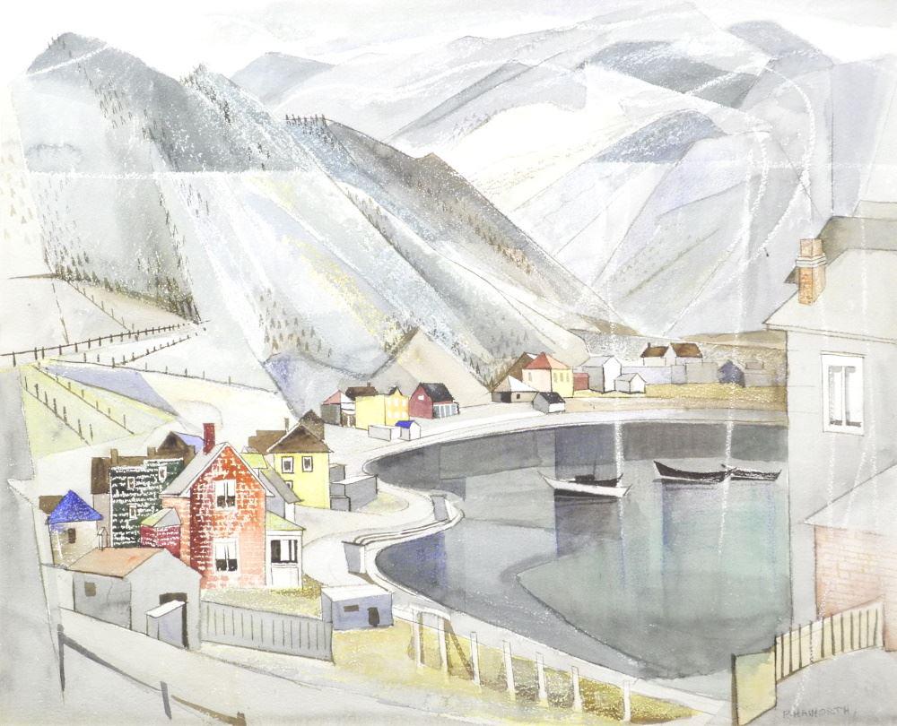 Watercolour signed P. (Peter) Haworth, 19 1/2" x 24", (1 of 9)