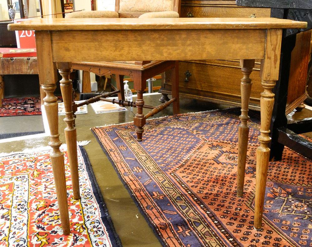 Canadiana Pine Narrow Hall Table, 33" wide. (1 of 2)