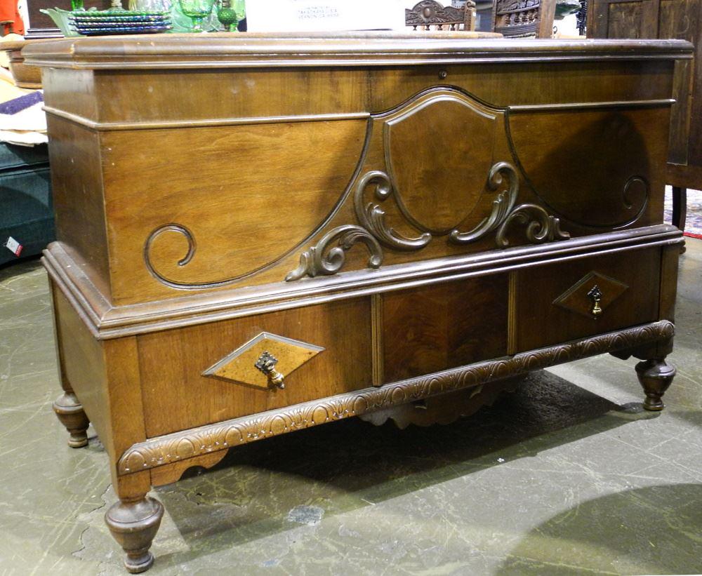 Heirloom Walnut Cedar Lined Chest, 43" wide. (1 of 2)
