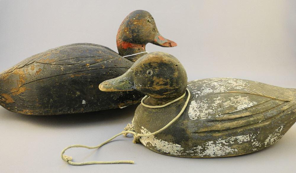 2 Vintage Working Decoys, 13 1/4" & 12" length. (1 of 1)