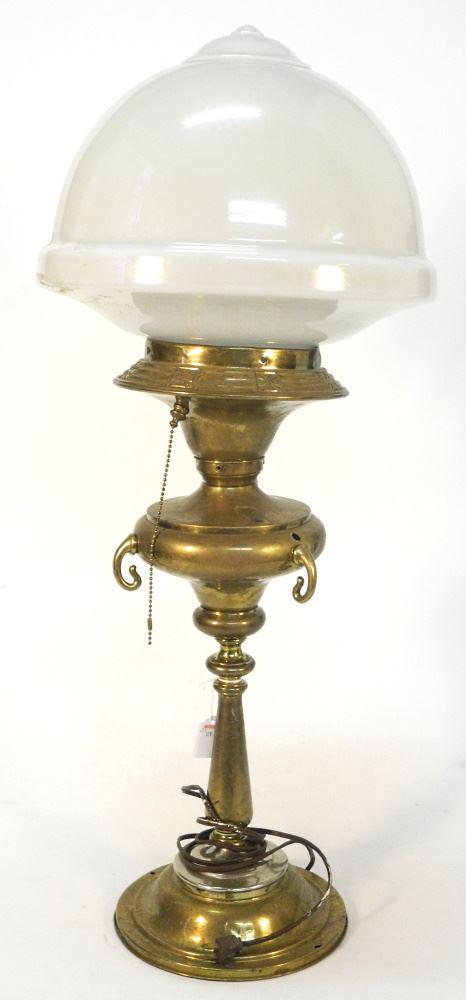Inventive Brass Table Lamp, 33" high. (1 of 1)