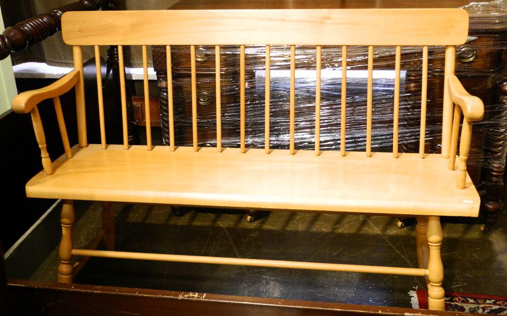 Maple Spindle Bench, 48 1/4". (1 of 1)