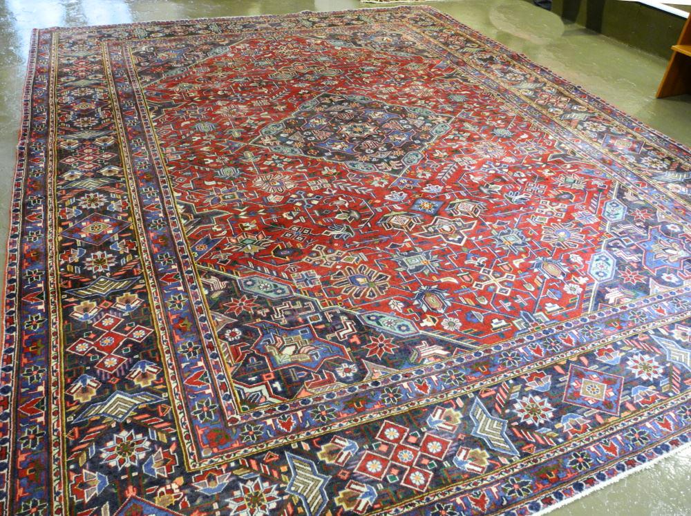 Kashan Carpet, Approximately 12'6" x 9'7". (1 of 5)
