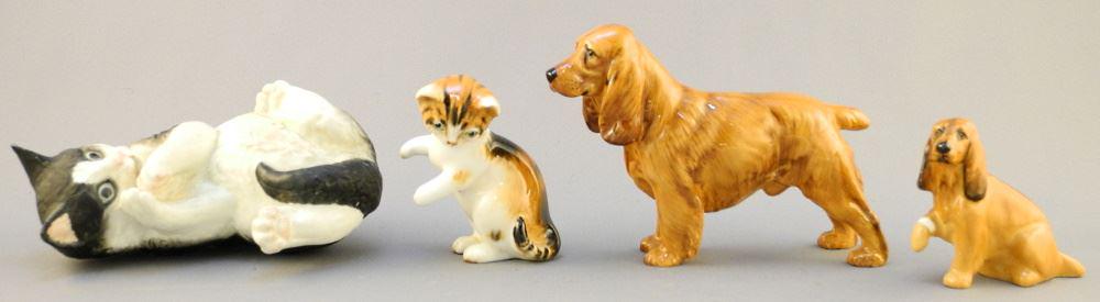 3 Royal Doulton & 1 Worcester Animal Figurines, 1 7/8" (1 of 2)