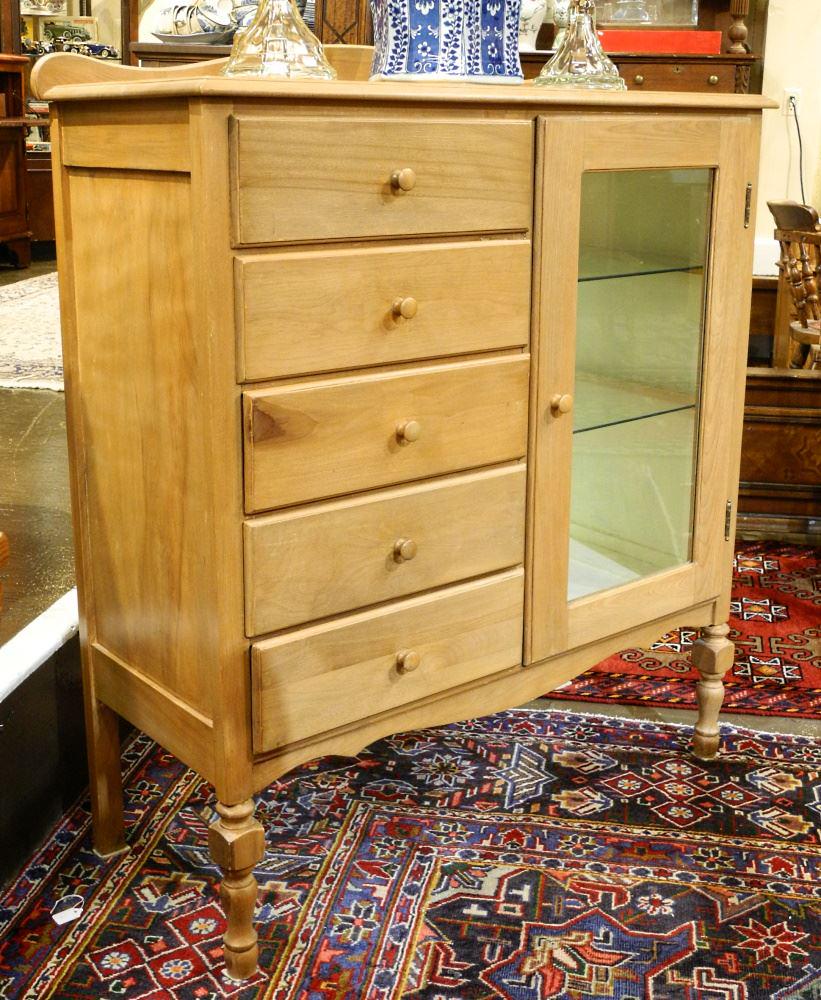 Blonde Walnut Side By Side Chest/ Cabinet. (1 of 4)