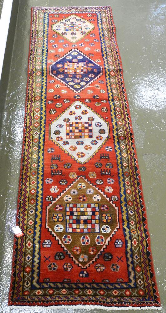 Ardebil Runner, Approximately 8'3" x 2'3 1/2". (1 of 3)