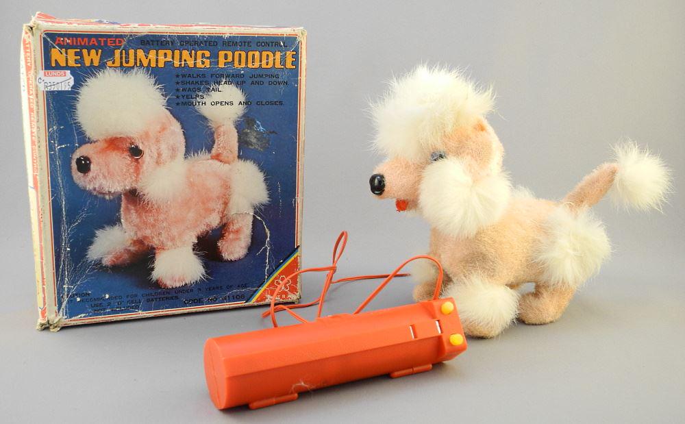 1950's Mechanical Poodle in Box, Working.: 1950's Mechanical Poodle in Box, Working.