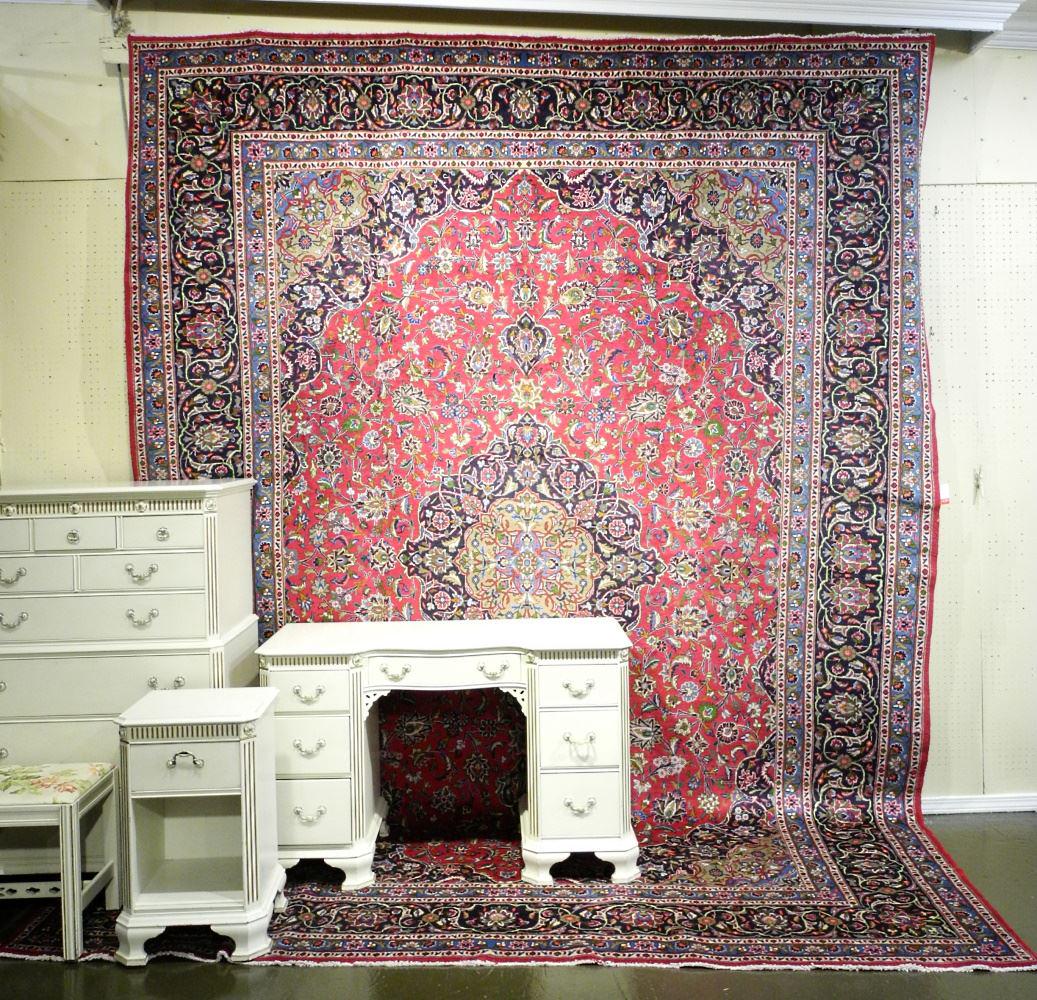 Kashmir Carpet, Approximately 13'1" x 9'8". (1 of 4)