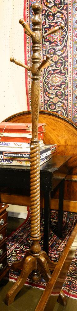 Oak Coat Rack, as found.: Oak Coat Rack, as found.