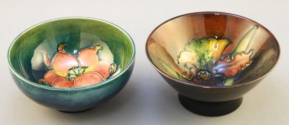 2 Moorcroft "Freesia" Bowls (2" deep & 2 Moorcroft (1 of 3)