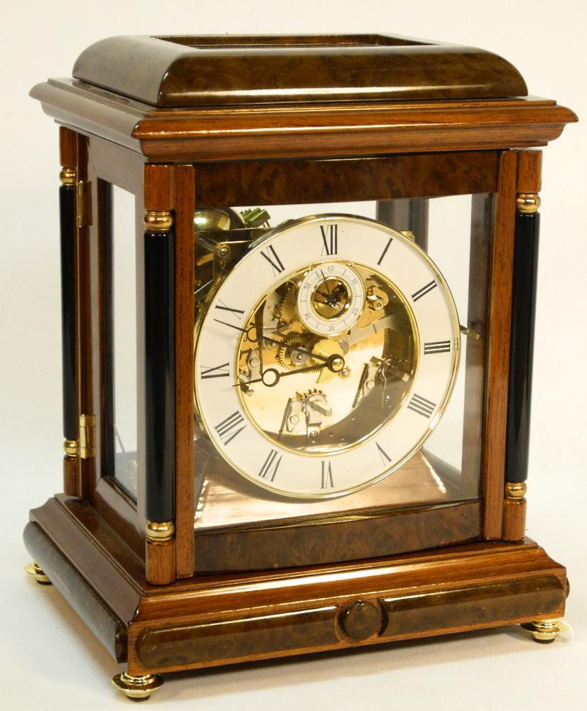 Walnut & Mahogany Bracket Clock with Forum 8 Day (1 of 2)