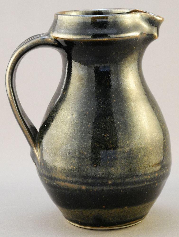 Stoneware Pitcher with Impressed Mark by Wayne Ngan, 7" (1 of 8)