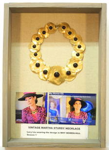 Vintage Martha Sturdy Necklace in Presentation Shadow: Vintage Martha Sturdy Necklace in Presentation Shadow Box, box approx. 7 1/2" diameter.