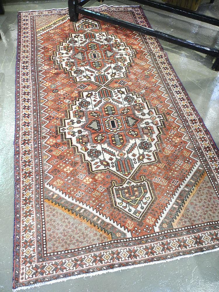 Hamedan Carpet, Approximately 9'7" x 4'11". (1 of 4)