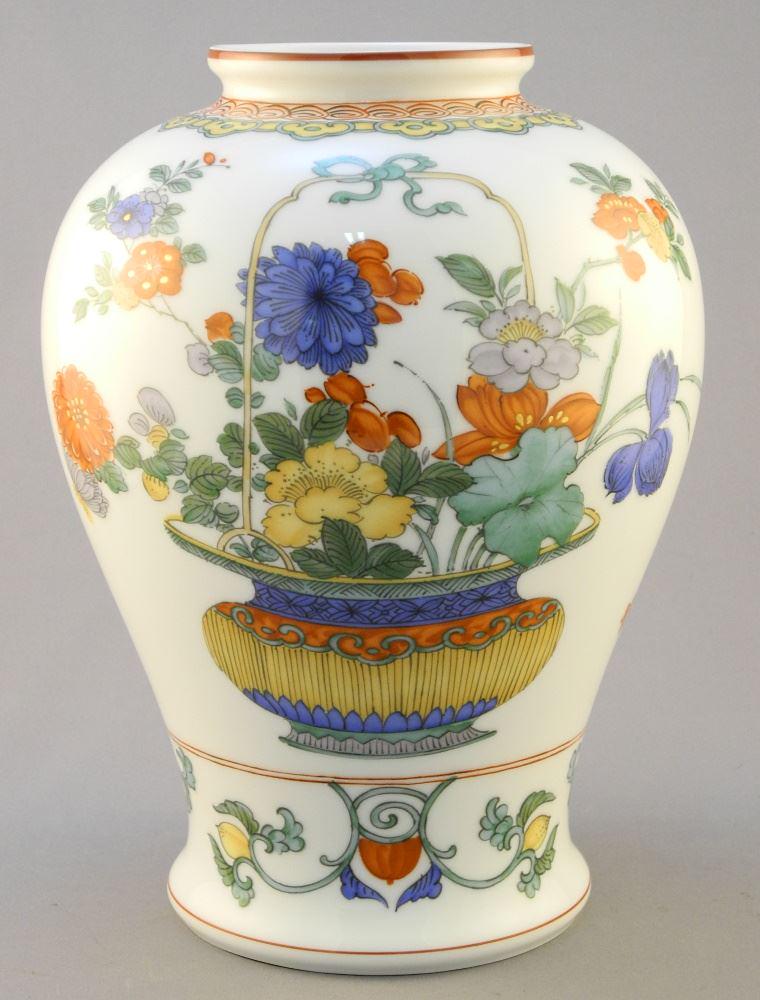 Rosenthal "Famille Verte" Classic Rose Vase, 9 5/8" (1 of 2)