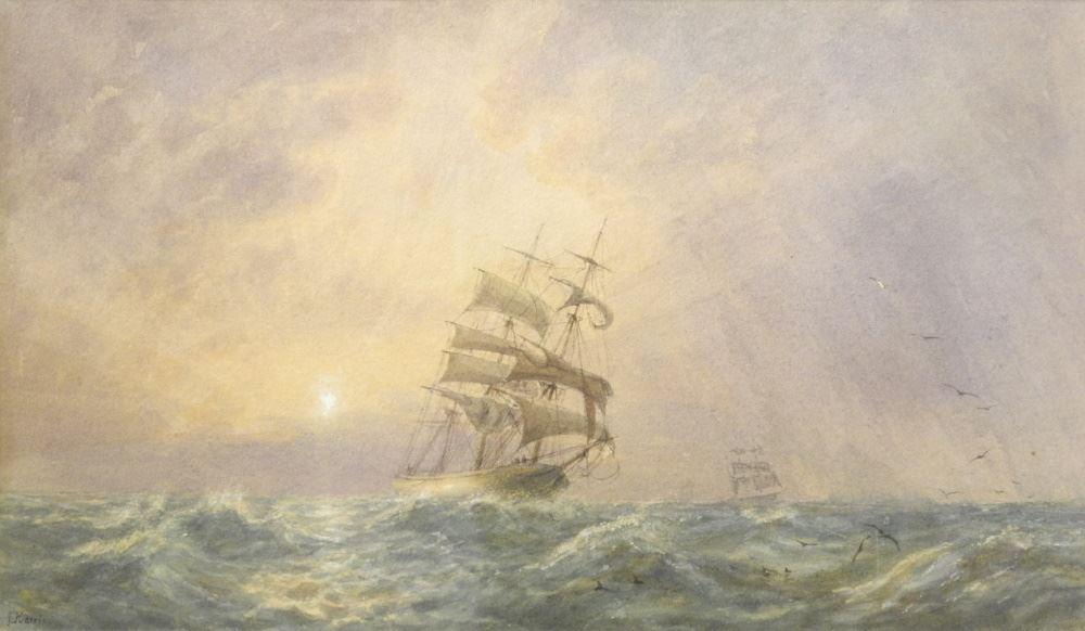 Watercolour signed J. Harris (Jr), 7 1/2" x 12 7/8", (1 of 7)