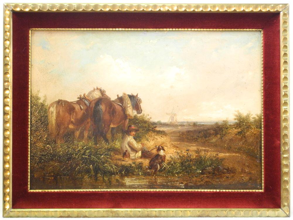 Oil on Board signed Smyth, 8 1/2" x 12 1/4", "Boy with (1 of 10)