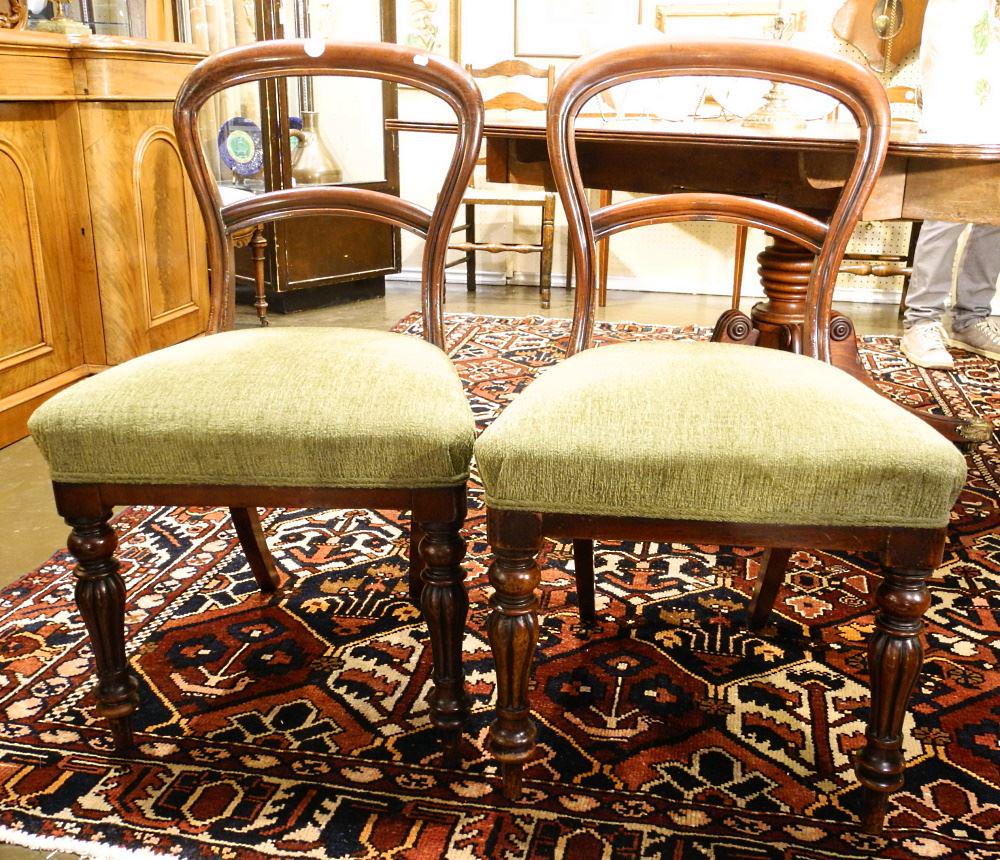 Pair of Victorian Mahogany Side Chairs.: Pair of Victorian Mahogany Side Chairs.