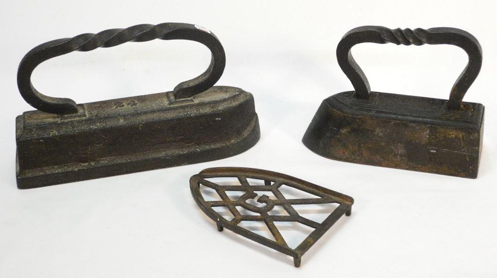 2 Irons & 1 Trivet.: 2 Irons & 1 Trivet.