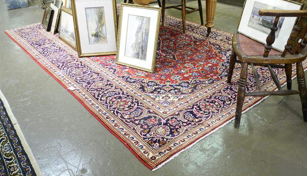 Kashan Carpet, Approximately 10'6" x 6'7", Colour (1 of 5)