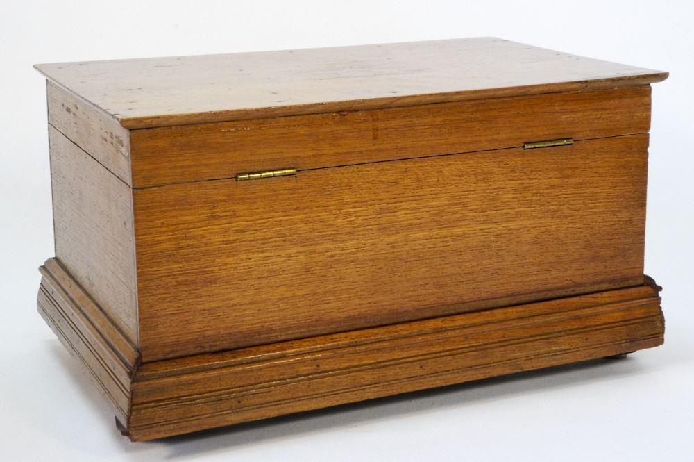 Antique Teak Puzzle Box, 8 3/8" x 15 3/8" x 10". (1 of 6)