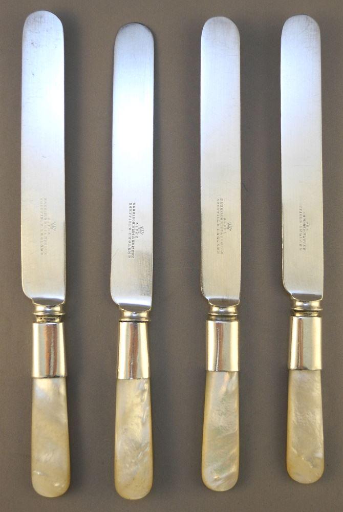 4 Harrison Bros & Howson Mother of Pearl Handled Dinner (1 of 3)