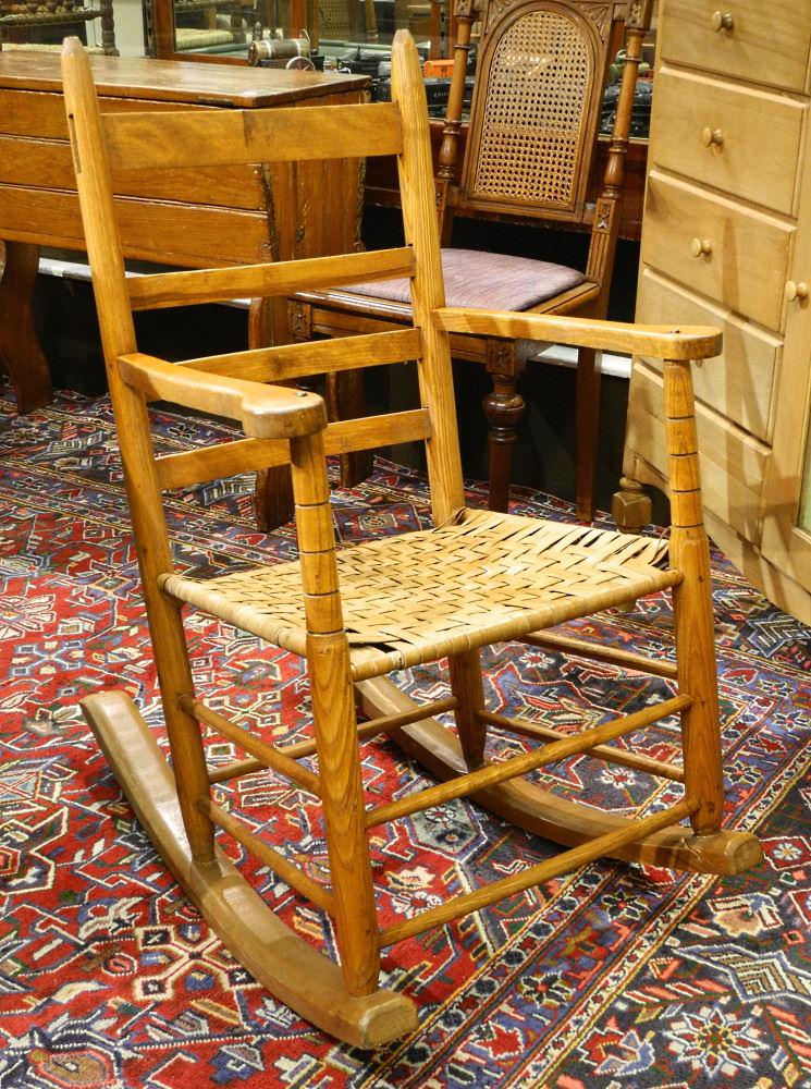 Canadiana Pine Rocking Chair, 37 1/2" high. (1 of 2)