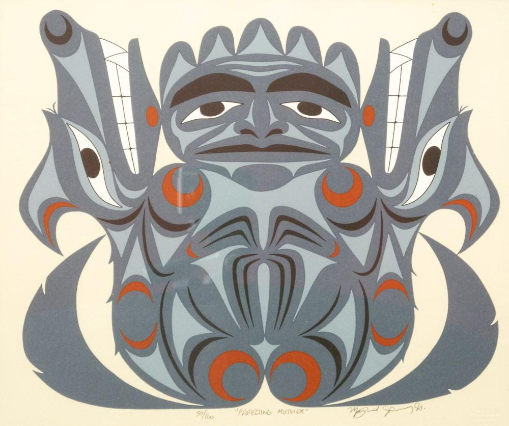 Serigraph Signed Maynard Johnny Jr. 13" x 15 3/4", (1 of 4)