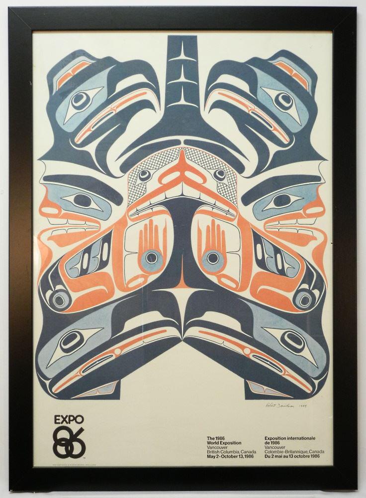 "Expo 86" Poster After Robert Davidson, 36 1/4" x 25", (1 of 2)