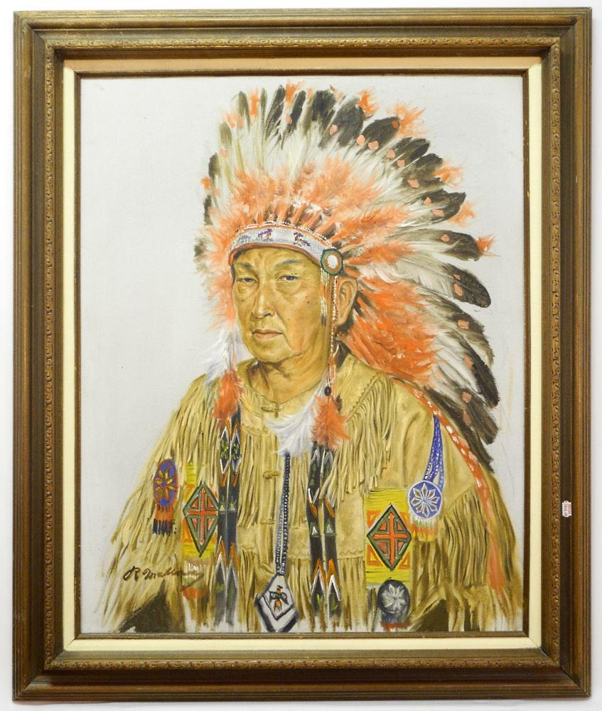 Indistinctly Signed Oil on Canvas, 29 1/2" x 23 1/2", (1 of 2)