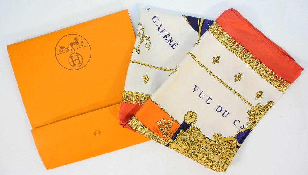 Hermes Scarf "Vue Du Carrosse", Design: H. Grygkar, 35": Hermes Scarf "Vue Du Carrosse", Design: H. Grygkar, 35" x 34".