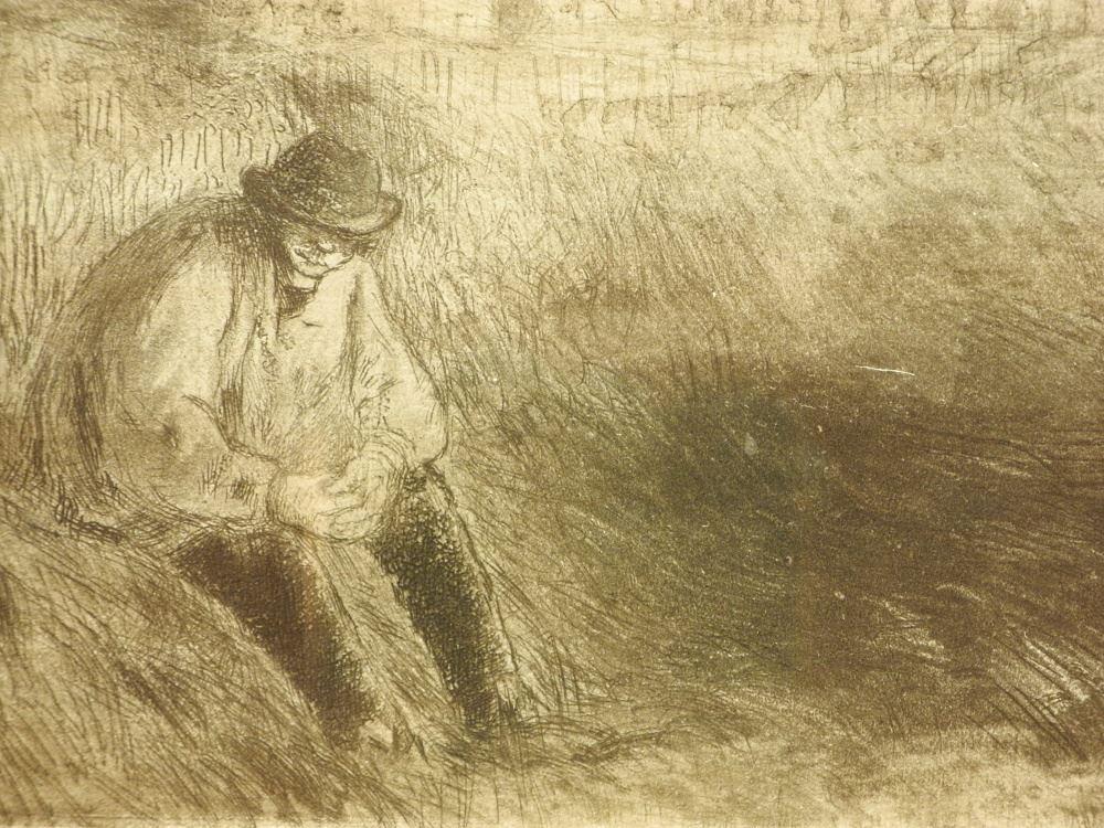 Etching Monogrammed C.P. (Camille Pissarro), 4 1/2" x (1 of 8)