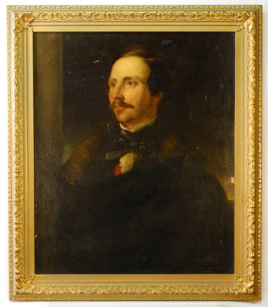 Oil on Canvas Laid on Board of Capt. A. De Noe Walker, (1 of 7)
