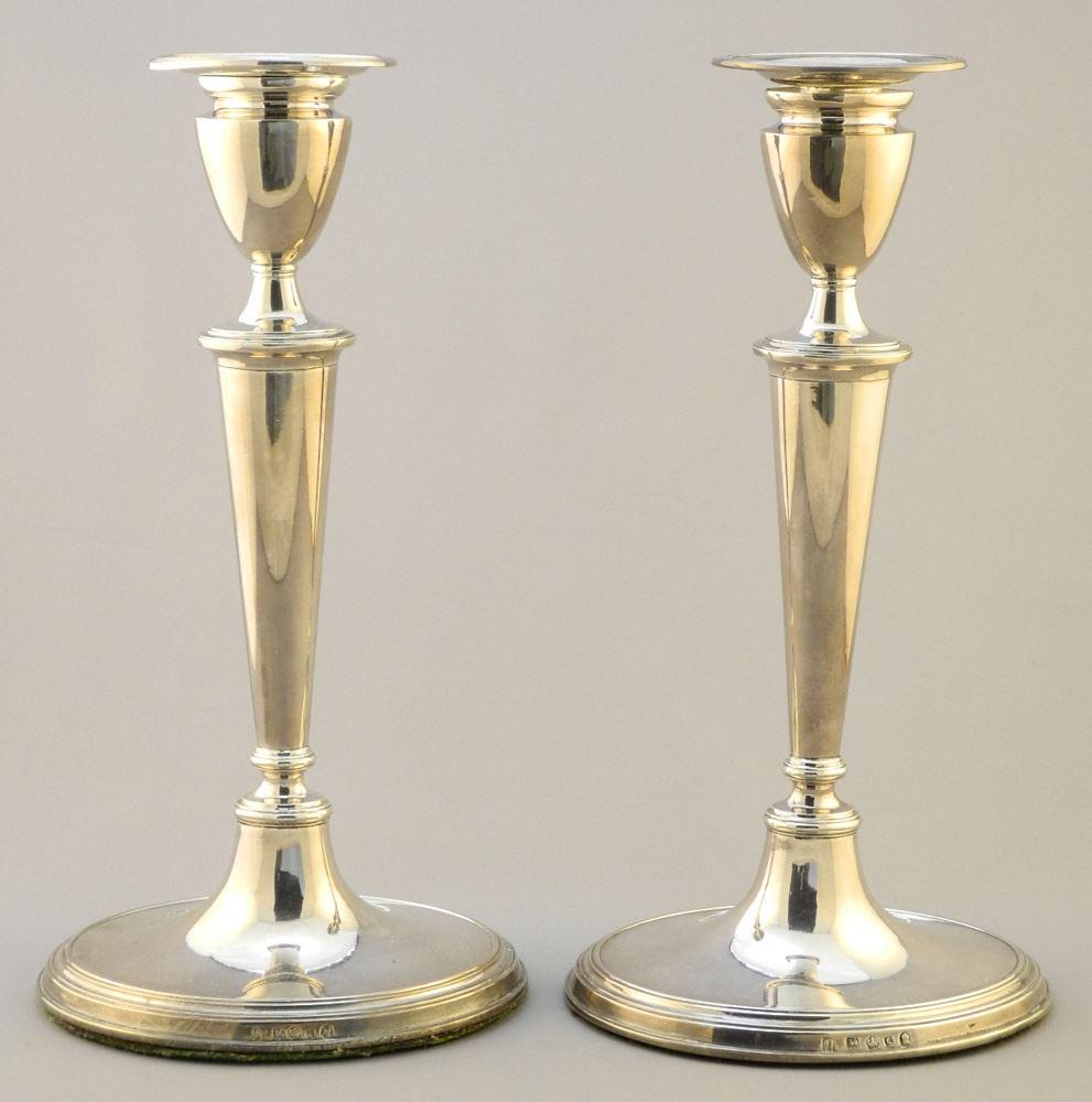 Pair of Sterling Candlesticks: Henry Tudor & Thomas (1 of 9)