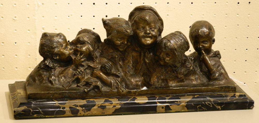 Bronze Figure Group Signed Juan Clara, with Serial # & (1 of 6)