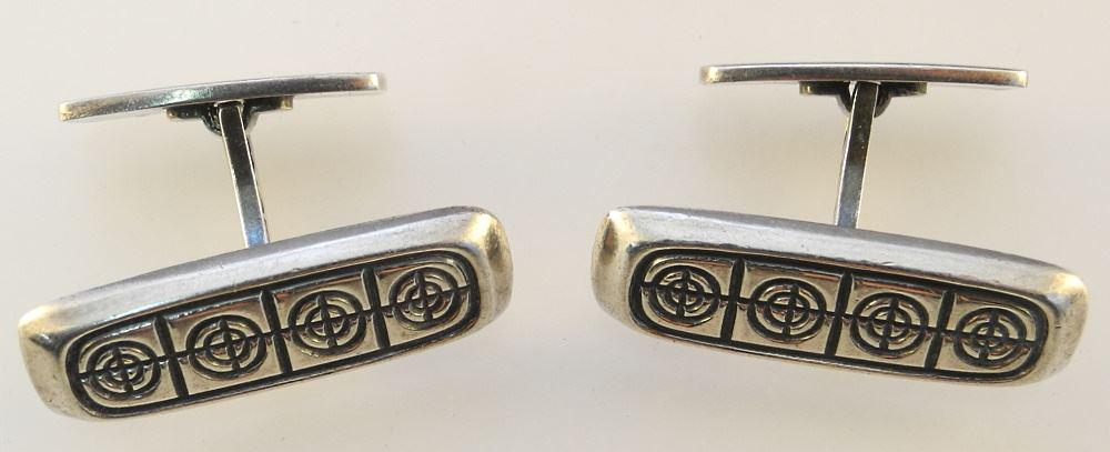 Mid-Century Signed Norwegian David Anderson Sterling Silver Cuff Links. (1 of 3)