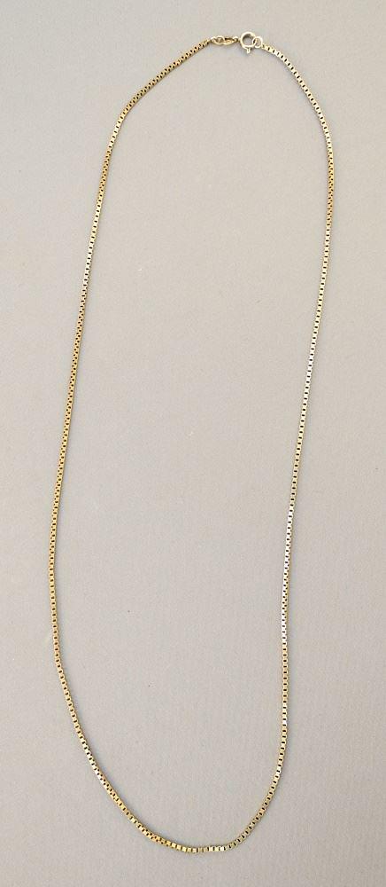 10K Yellow Gold Box Link Chain, 22 1/2" length, 6.74 grams. (1 of 2)