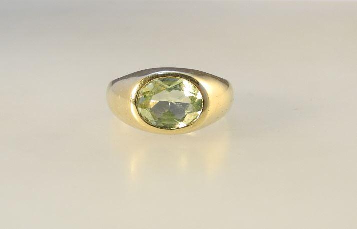 10K Yellow Gold & Citrine Ring, Size 6.5, TW 5.13 Grams. (1 of 4)