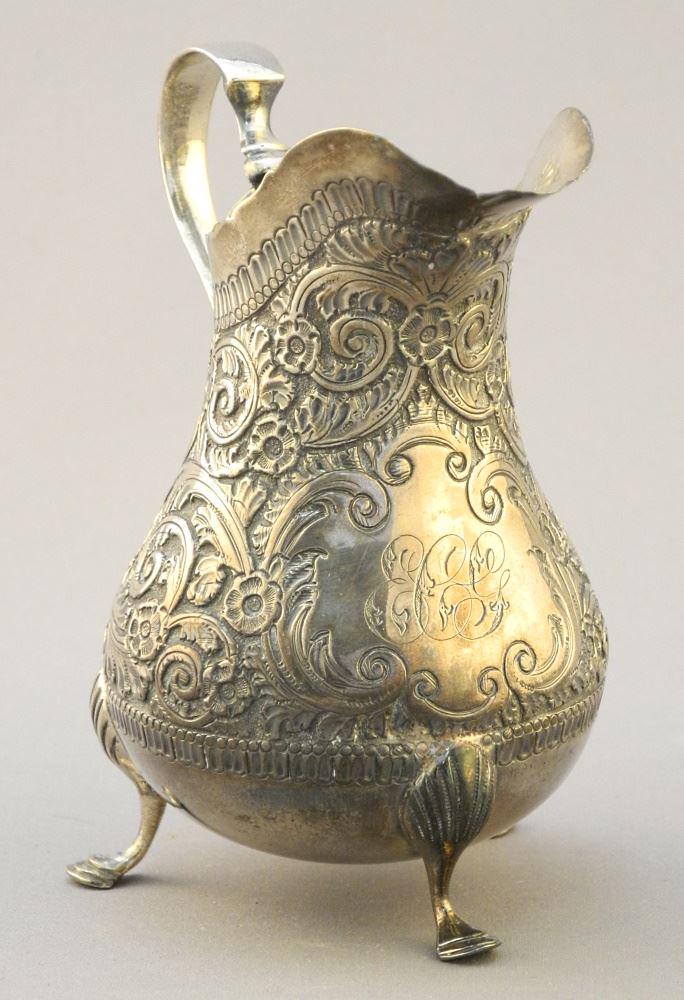 Victorian Hallmarked Sterling Silver Cream Jug, 4 1/8" High, 90 Grams. (1 of 3)