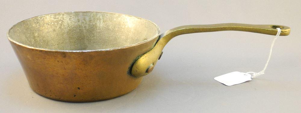 Copper Pot with Brass Handles. (1 of 2)