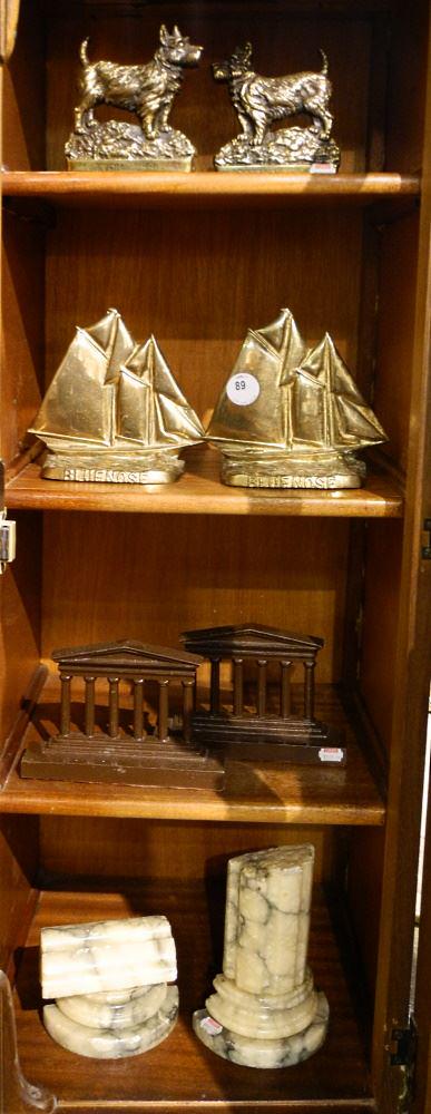 4 Pairs of Bookends, 5 - 7" high.: 4 Pairs of Bookends, 5 - 7" high.