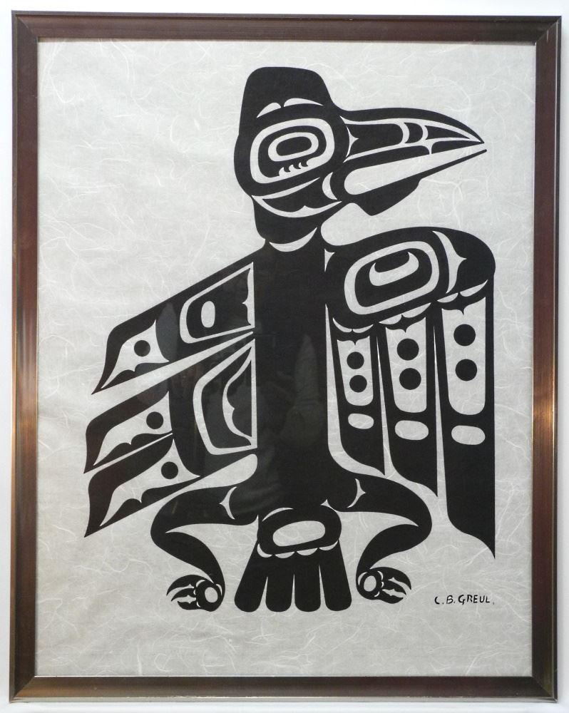 Serigraph Signed C.B. Greul, 27 1/2" x 21 1/2", "Raven". (1 of 1)