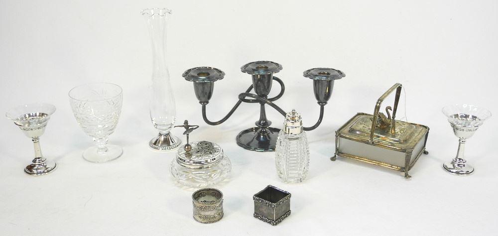 Collection of Crystal/ Silver & Silver Plated Items. (1 of 2)