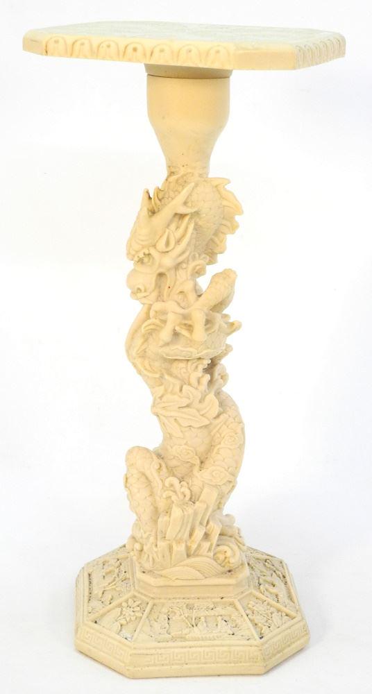 Chinese-Style Resin End Table, 22" High. (1 of 2)