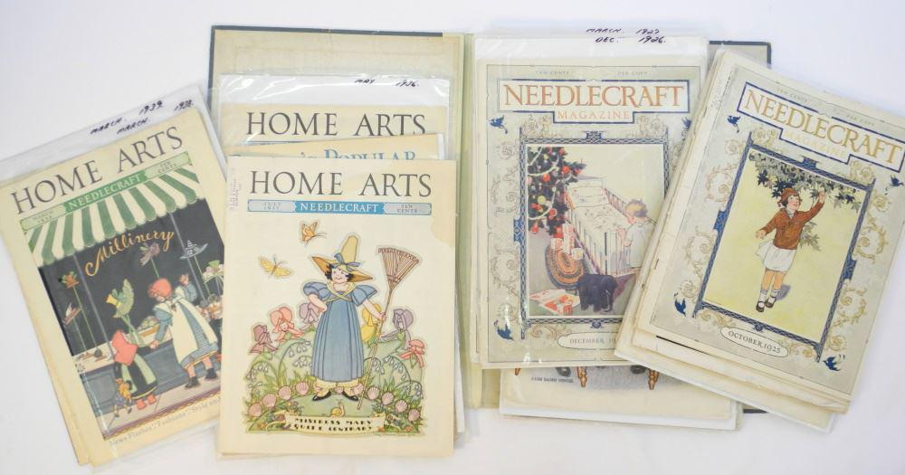 Collection of Needlecraft Magazines, Circa 1920's/30's, Including Home Arts. (1 of 2)