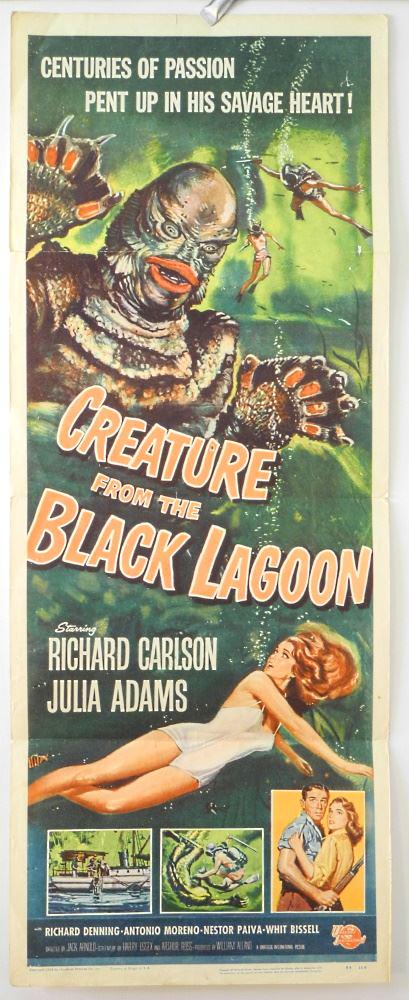 1954 Universal Pictures "Creature From Black Lagoon" Poster, 35 3/4" x 14". (1 of 6)