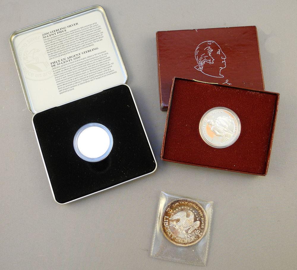 3 Silver Coins: 2 American/ 1 Canadian. (1 of 2)
