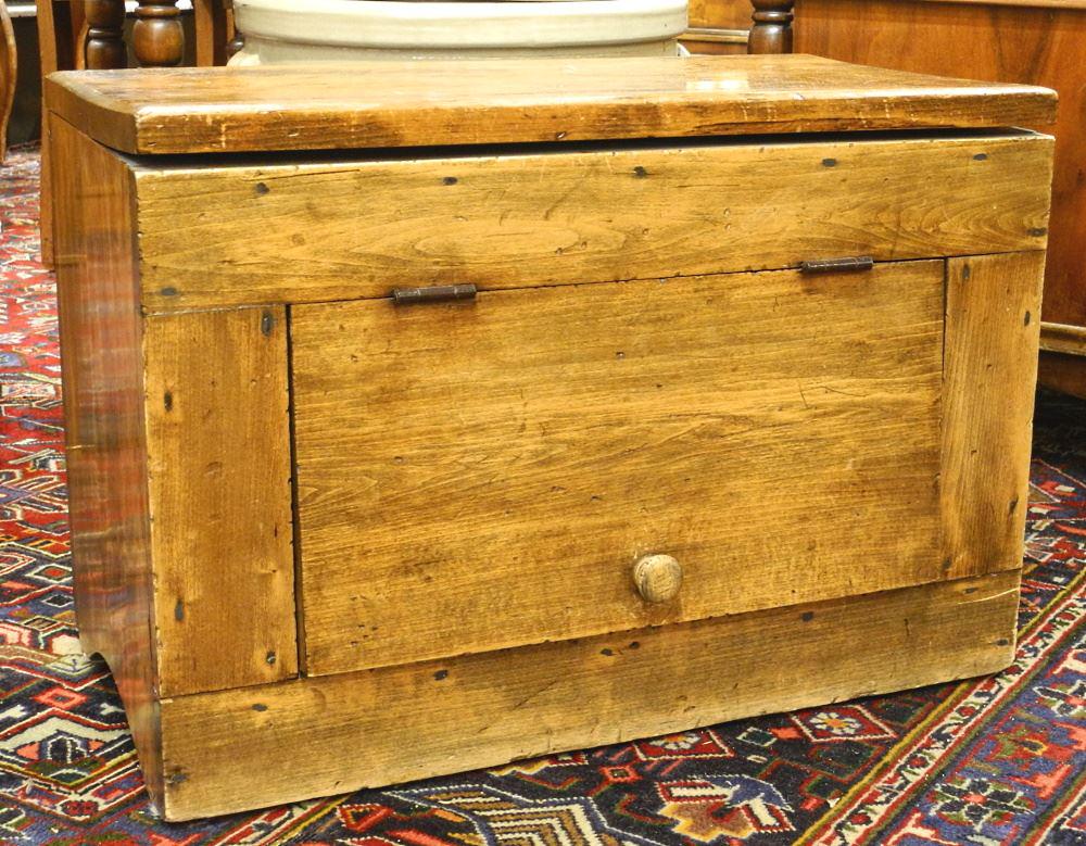 Canadiana Pine Hinged Commode, 24 1/2" wide.: Canadiana Pine Hinged Commode, 24 1/2" wide.